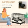 Akoasm 26 Inch 2-Level Portable Small Animal Cage & Crate With Wheels,Removable Tray, Platform And Ramp For Bunny & Ferret - 4 of 4