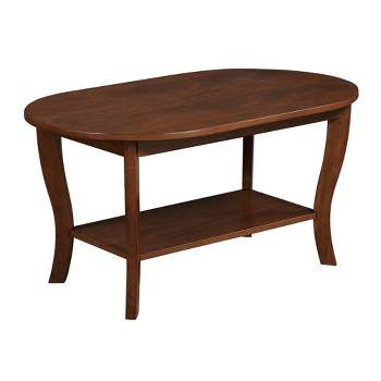 American Heritage Oval Coffee Table with Shelf -  Breighton Home