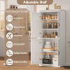 70" Tall Kitchen Pantry Cabinet with 4 Doors and 3 Adjustable Shelves, Freestanding Cupboard, Modern Storage Cabinet for Bathroom, Dining Room - 4 of 4