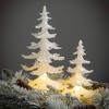 17.5"H and 12.75"H Sullivans Pearlescent Lighted Tree - Set of 2, White - 3 of 4