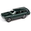 1967 Chevrolet Camaro SS Royal Plum Metallic & 1972 Chevrolet Vega Stinger Dark Green Met.1/64 Diecast Cars by Johnny Lightning - 2 of 4
