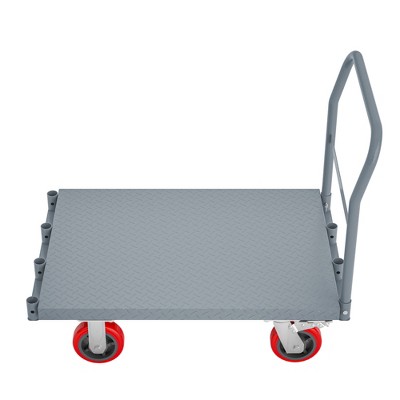 Maggift Heavy-Duty Panel Wheelbarrows with 6" Wheels, 2 Poles and Handlebar for Moving Cart for large panels or sheets, Blue, 14.71"*18.11"19.02