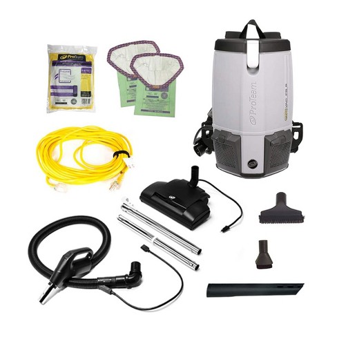 Proteam 107461 Provac Fs 6 6 Quart Backpack Vacuum With Commercial Power Nozzle Tool Kit Various Attachments And 50 Foot Extension Cord Target