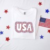 Simply Sage Market Women's USA Outline Short Sleeve Garment Dyed Tee - 3 of 3