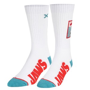 ODD SOX, Movies, Jaws Killer Shark, Novelty Crew Socks, Cool Crazy 80s - 1 of 4