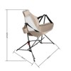 VisioGear Outdoor Portable Chairs, Folding Chair with Adjustable backrest, Portable Chair with Carry Bag, Brown, 35"*38"*42" - 2 of 4