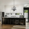 DORESshop 4-Light Matte Black Pendant Chandelier with Crystal Iron Frame for Dining Rooms Foyers - 4 of 4