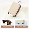 3 Pieces Luggage Sets Travel Suitcase with Double Spinner 8 Wheels TSA Lock Silent-Running Lightweight Hardshell Suitcase 20'' 24'' 28'' - 3 of 4