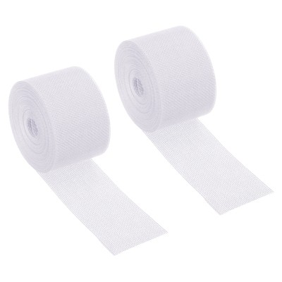 Unique Bargains DIY Crafts Decoration Soft Burlap Fabric Wired Ribbon 2 Pcs
