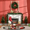 Aghana Digitals 4-Piece Christmas Decor Set: 2 Entrance Trees, Garland & Wreath with Warm White LED - 2 of 4