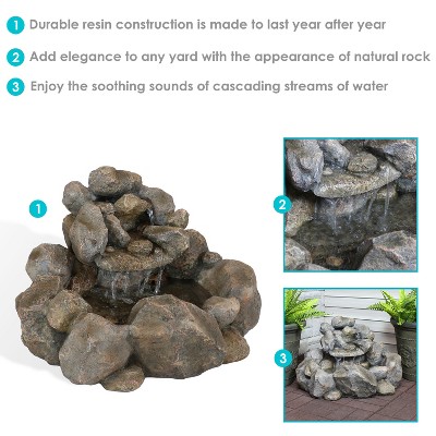 Sunnydaze Rocky Ravine Outdoor Water Fountain, 18-Inch – Serenity Health & Home Decor