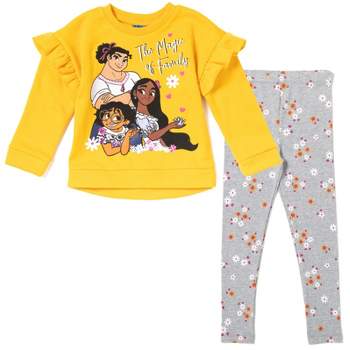 Disney Encanto Mirabel Luisa Isabela Girls Pullover Fleece Sweatshirt and Leggings Outfit Set Toddler