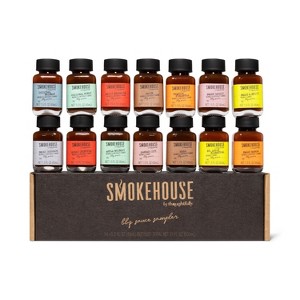 Smokehouse by Thoughtfully, Gourmet BBQ Sauce Sampler Variety Pack in Glass Bottles, Set of 14 - 1 of 4