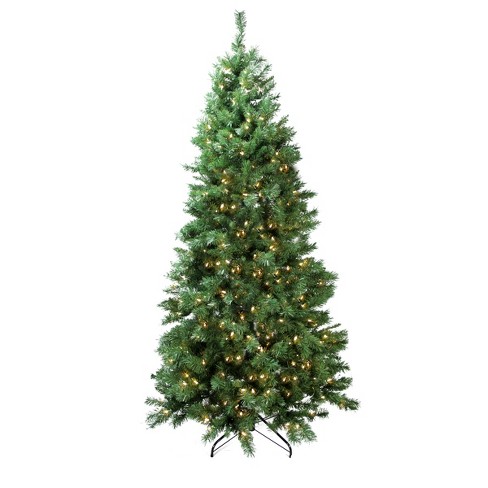 Northlight 7' Prelit Artificial Christmas Tree Slim Led Glacier Pine ...