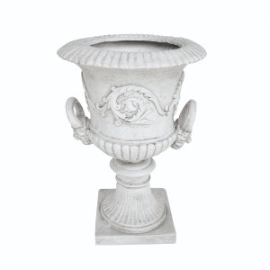 Syemin Outdoor Planters with Special Design, Novely Flower Planter Pot for Garden, Courtyard, Patio, White，18.75"*18.75"*28.25" - 1 of 4