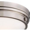 Minka Lavery Modern Ceiling Light Flush Mount Fixture 13 1/4" Brushed Nickel Metal White Glass Bowl Shade for Bedroom Living Room - 3 of 3
