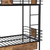 PAGED Twin XL over Twin XL Bunk Bed Modern Metal Bed Frame with 2 Storage Drawers, Guardrail and Ladder for Bedroom - 3 of 4