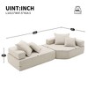 Luxury Oversized Modular Sofa: Boucle Floor Couch Set, Convertible, Spacious Foam-Filled - 2-Piece Combo for Living Room - 4 of 4