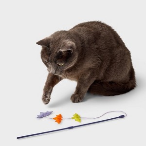 17.5" Bats Cat Wand Toy - Boots & Barkley™ - 1 of 3