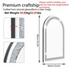 23.6x35.4 in Crushed Diamond Mirror Bling Crystal Wall Mounted Bathroom Mirror Arched - 2 of 4