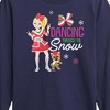 Boys' JoJo Siwa Dancing Through The Snow Long Sleeve Graphic T-Shirt - Navy - Medium - 2 of 4