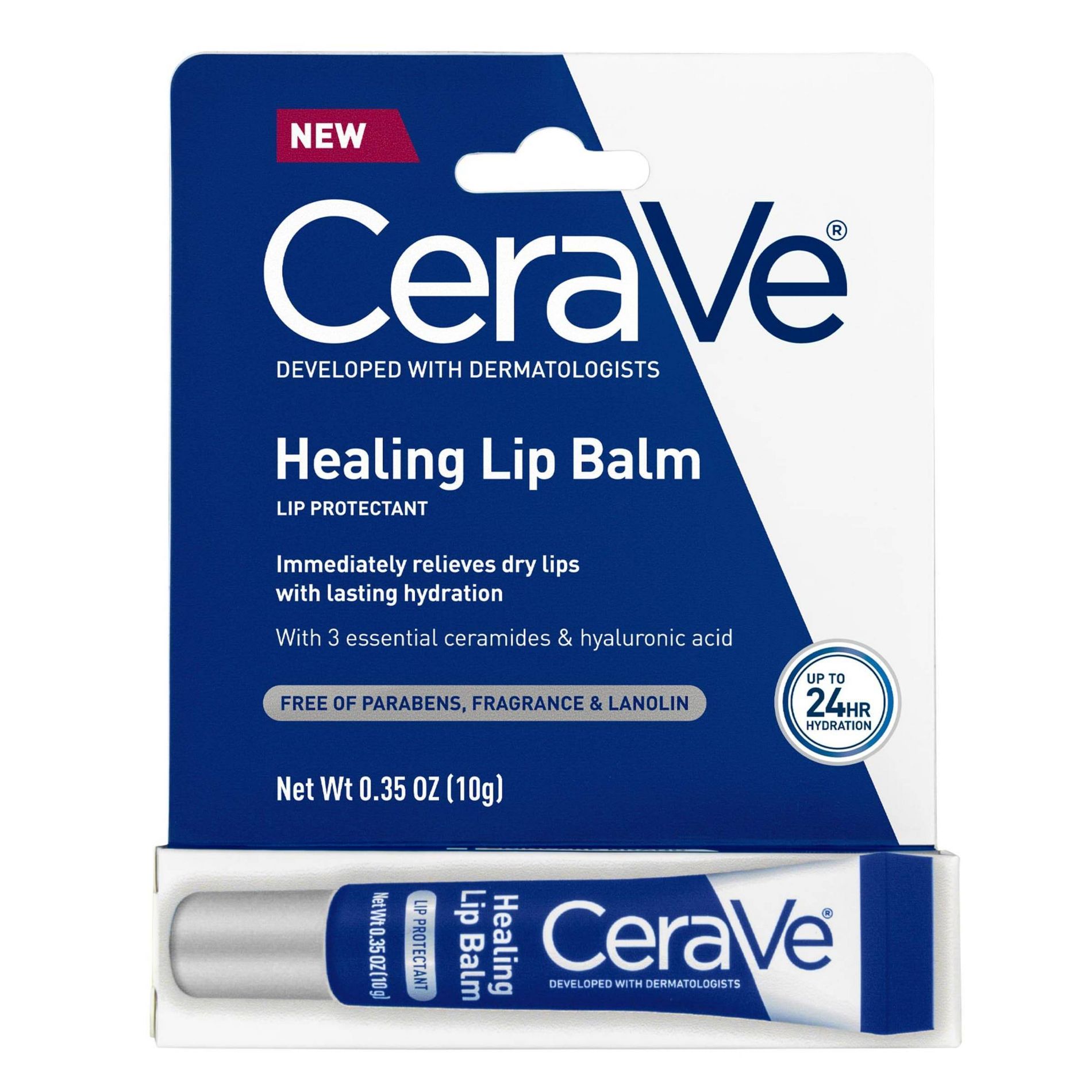 CeraVe Healing Lip Balm Soothes & Smooths Lips - 0.35 fl oz