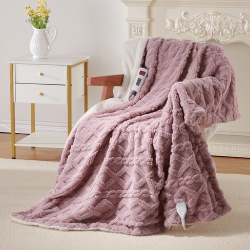 Pink electric throw discount blanket