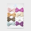 Baby Girls' Hair 8pk Multi Bow Cotton Faux Linen & Cotton Twill Tape - Cloud Island™ - 2 of 4