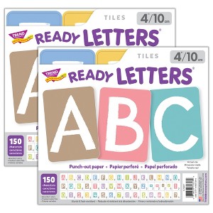 TREND Garden Path 4" Tiles Uppercase Ready Letters®, 150 Pieces Per Pack, 2 Packs - 1 of 4