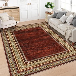Acekool 5x7 Washable Rug – Modern Non-Slip Carpet for Living Room & Bedroom, Ultra-Thin Indoor Floor Mat - 1 of 4