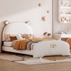 NicBex Twin Size Upholstered Bed Frame with Bear-Shaped Headboard for Kids,Footboard with Storage Pocket,No Box Spring Needed,Easy Assembly - 2 of 4