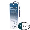 Dicksons Nurse Caring Heart Script Deep Blue Cardstock Tassel Bookmark Tags Pack of 12 - 2 of 2