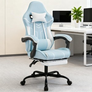 KWPZQEB Gaming Chair, Video Game Chair with Lumbar Support, Headrest and Footrest, Height Adjustable Ergonomic Computer Gaming Chair for Home Office - 1 of 4