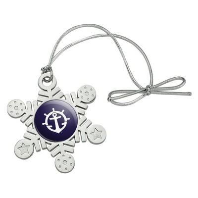 University of Portland Pilots Logo Metal Snowflake Christmas Tree Holiday Ornament