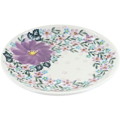 Blue Rose Polish Pottery Lilac Garden Small Dessert Plate