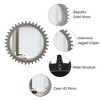 Vintage 17-inch X 17-inch Wooden Round Wall-mounted Gear-shaped Decorative Mirror With A Collage Effect - 4 of 4