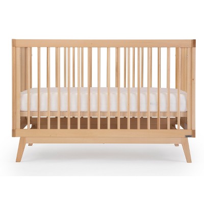 Natural Beechwood 3-in-1 Convertible Crib with Adjustable Height