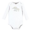 Hudson Baby Cotton Long-Sleeve Bodysuits Set, Neutral Elephant - 3 of 4
