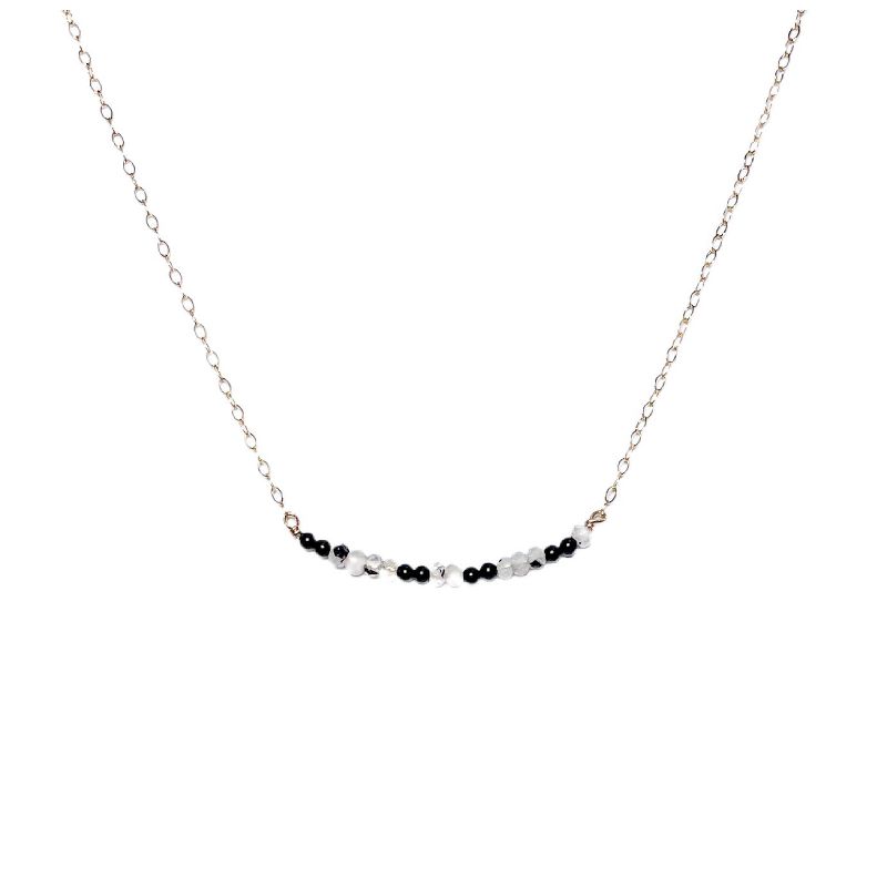 ETHIC GOODS Women's Dainty Stone Morse Code Necklace [BRAVE], 4 of 7