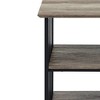 22" Zudora Nightstand Antique Oak and Black Finish - Acme Furniture: Metal Frame, Open Shelf, No Assembly Required - 3 of 4
