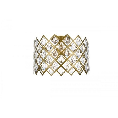 Elegant Lighting Lyla 13 inch flush mount in brass