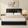 Vipbear Boucle Bed Frame,Upholstered Bed Frame With Headboard, Surface Cover Soft Cloud Bed Frame Easy Assembly, No Box Spring Required - 3 of 4