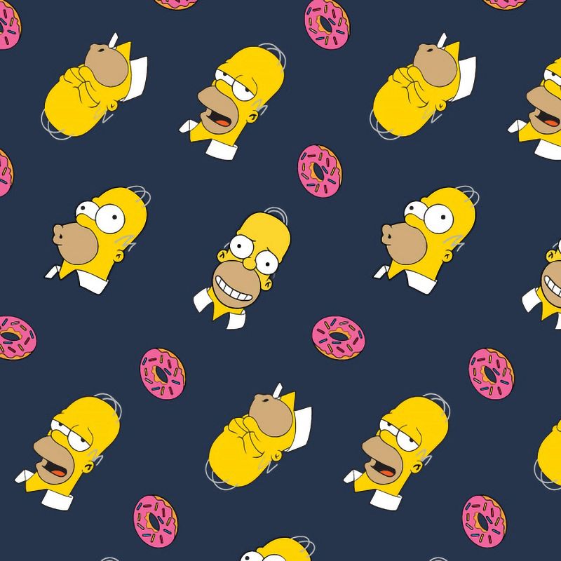 Men&#39;s The Simpsons Homer Donut Print Lounge Pajama Pants - Blue, 2 of 3