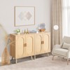 KTMBDW Shoe Storage Cabinet with 2 Rattan Door, Freestanding Organizer with Wood Legs, Narrow Shoe Rack Cabinet for Entryway, living room - 4 of 4