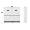 Shoe Storage Cabinet, Slim Freestanding Shoe Rack with Flip Drawers - 2 of 4