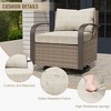 YARDSIGHT Outdoor Swivel Rocker Patio Set ¨C Rattan Chairs with Cushions & Stainless Steel Armrest Frames Ideal for Garden, Backyard, Porch - 4 of 4