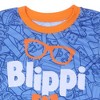 Blippi Boy's Short Sleeve Orange Eyeglasses and Bow Tie Print Tee Shirt, Blue, Size 12M - 2 of 4