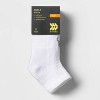 Women's Cushioned 6+1 Bonus Pack Ankle Athletic Socks - All In Motion™ White 4-10 - image 2 of 3