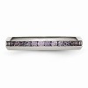 Black Bow Jewelry 4mm Stainless Steel And Purple Cubic Zirconia Stackable Band - 3 of 4