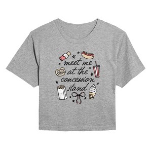 Women's - Instant Message - Meet Me Concession Stand Cropped Graphic T-Shirt - 1 of 4